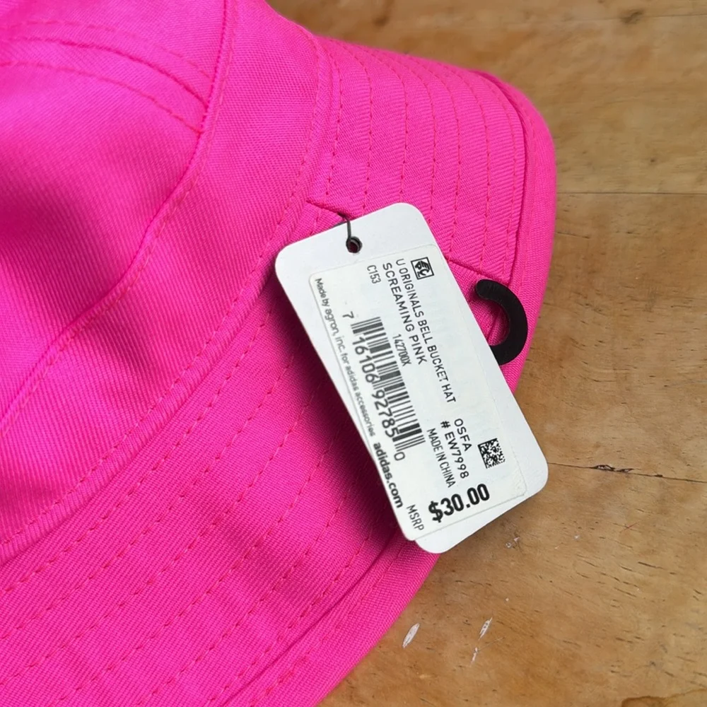 New Adidas Originals Unisex Hot Pink Bell Bucket Hat OSFA - Picture 8 of 8